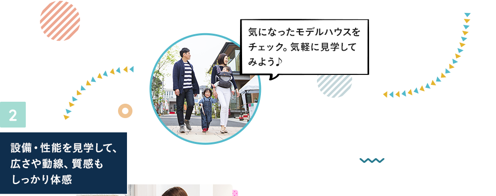 2.設備・性能を見学して、広さや動線、質感もしっかり体感